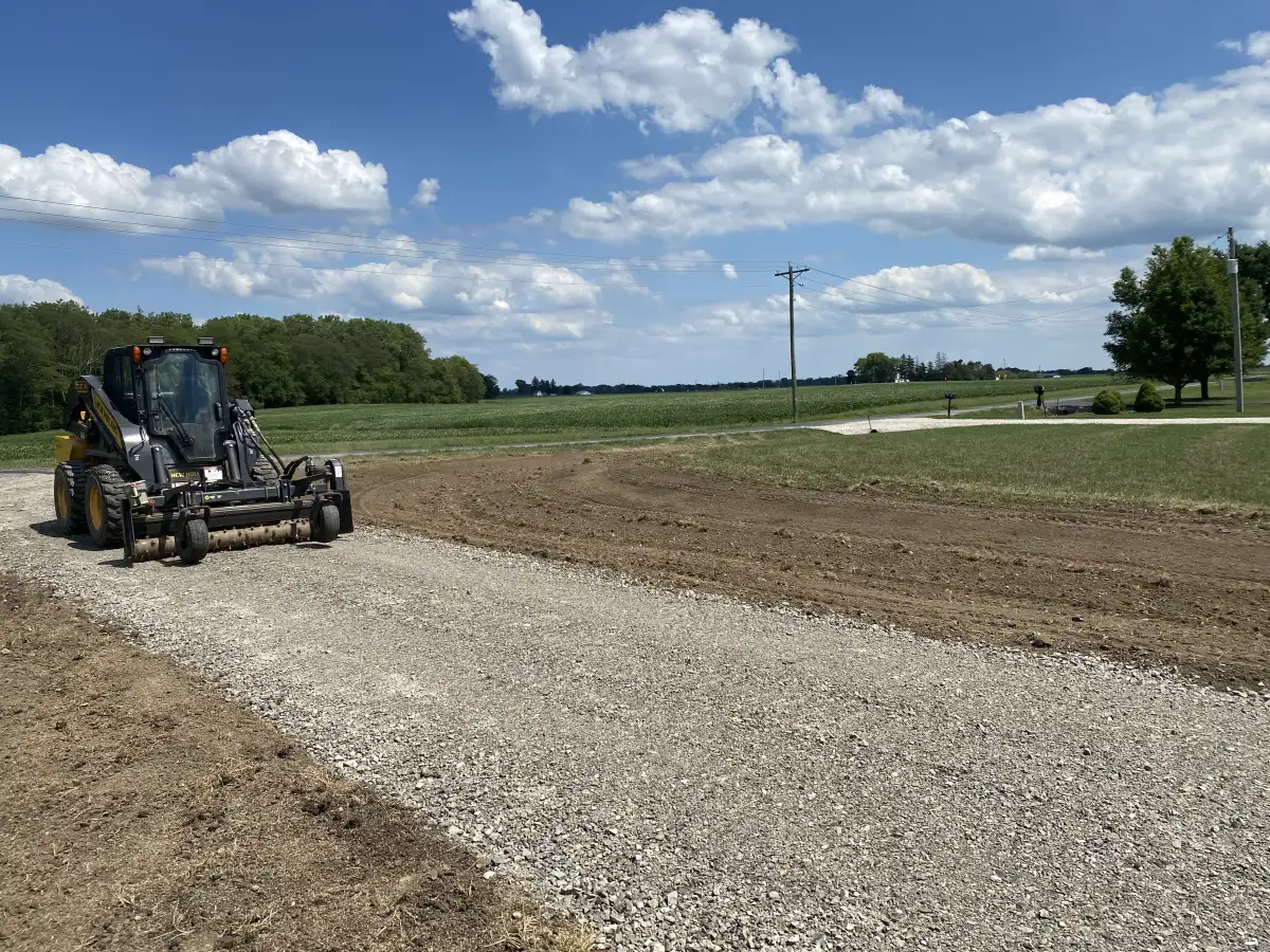 Catch basin and yard drain installation at a Marysville, Ohio property