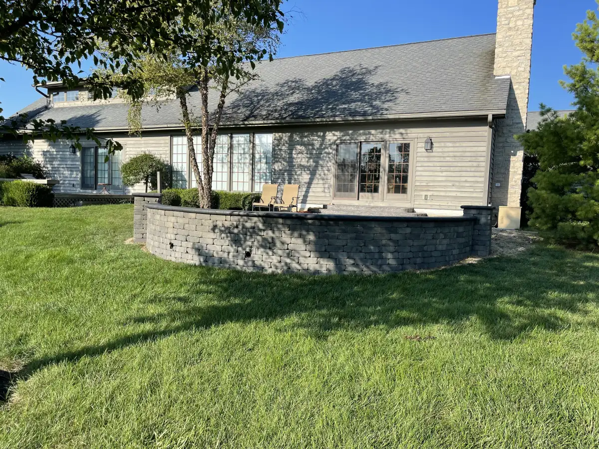 Raileys Services hardscape patio installation in Central Ohio