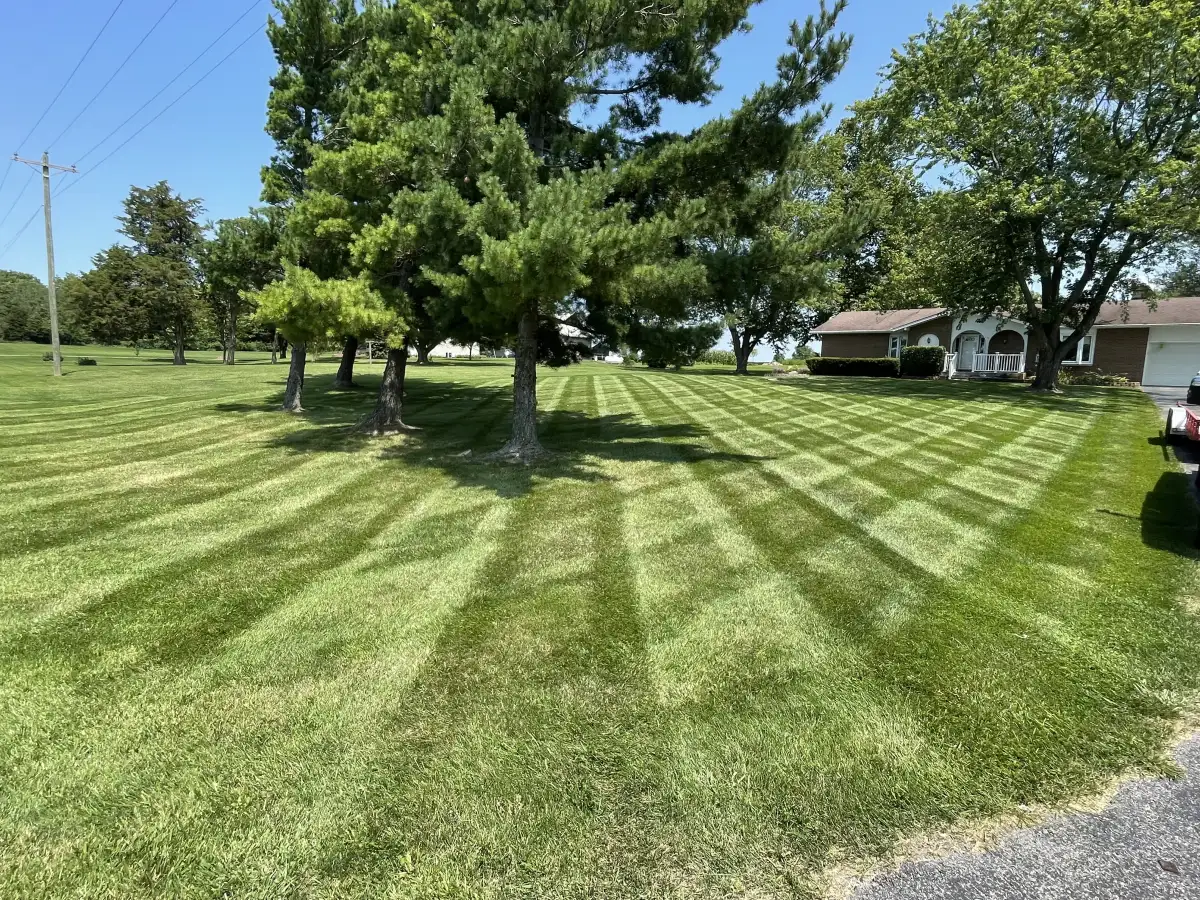Commercial property lawn maintenance by Raileys Services in Central Ohio